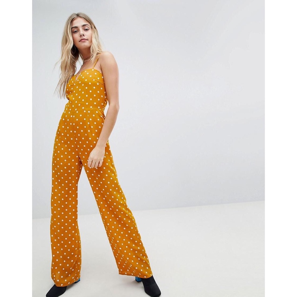 Mustard Polka Dot Jumpsuit